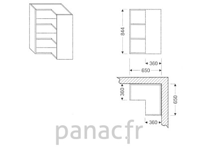 Meuble haut de cuisine GN-650x650/844