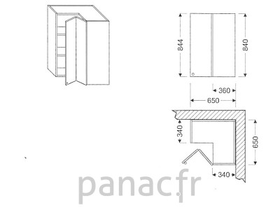 Meuble haut de cuisine GN-65x65/844 NP