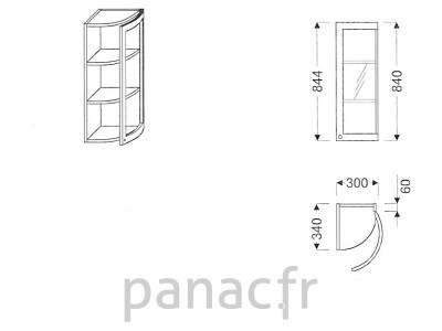 Meuble haut de cuisine GO-30/844 FP