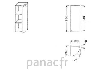 Meuble haut de cuisine GO-30/844 P