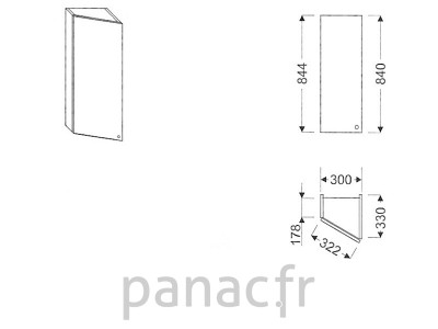 Meuble haut de cuisine GS-30/844 L