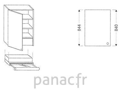 Meuble haut de cuisine OK-60/844 L SLIM