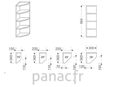 Meuble haut de cuisine G-150/964 P