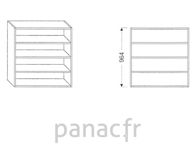 Meuble haut de cuisine ouvert G-700/964