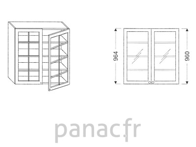 Meuble haut de cuisine G-70/964 F