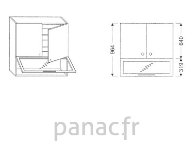 Meuble haut de cuisine G-70/964 NFG