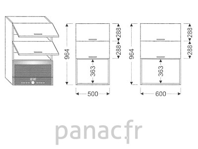 Meuble haut de cuisine GM-60/964 NGG