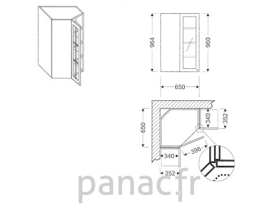 Meuble haut de cuisine GN-40/964 FL