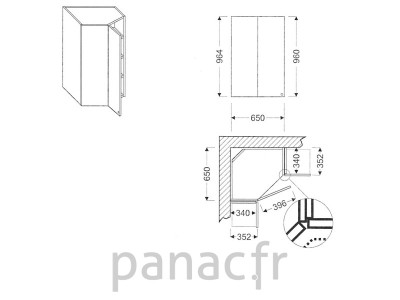 Meuble haut de cuisine GN-40/964 NL