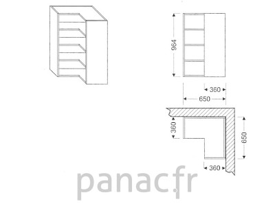 Meuble haut de cuisine GN-650x650/964