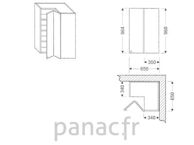 Meuble haut de cuisine GN-65x65/964 NP