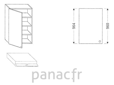 Meuble haut de cuisine OK-60/964 L