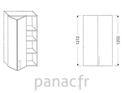 Armoire de cuisine V-70/1212 LB L