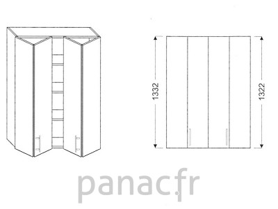 Armoire de cuisine V-90/1332 LB