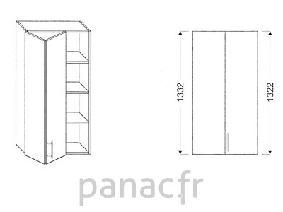 Armoire de cuisine V-50/1332 LB L