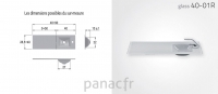 Glass 40-01 R Lave-main en verre sur mesure droite