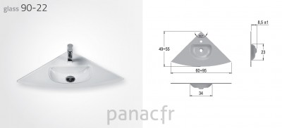 Glass d'angle 90-22