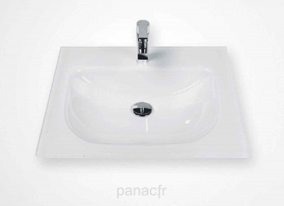 Glass 50-05 Plan vasque en verre sur mesure