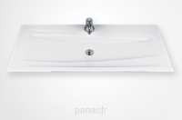 Glass 100-14 Plan vasque en verre sur mesure