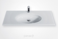 Glass 110-03 Plan vasque en verre sur mesure