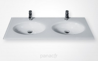 Glass 110D-04 Plan vasque en verre double