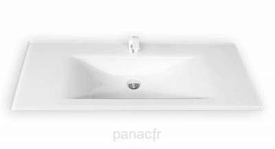 Glass 120-06 Plan vasque en verre sur mesure