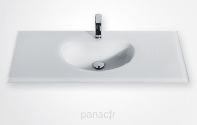 Glass 120-11 Plan vasque en verre sur mesure