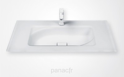 Glass 120-12 Plan vasque en verre sur mesure