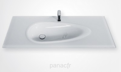 Glass 120-13 Plan vasque en verre sur mesure