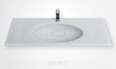 Glass 120-20 Plan vasque en verre sur mesure