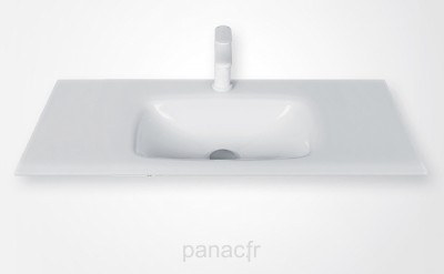 Glass 120-24 Plan vasque en verre sur mesure