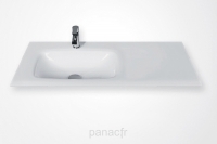 Glass 120-24 L Plan vasque en verre gauche