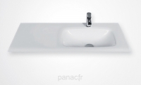 Glass 120-24 R Plan vasque en verre droite