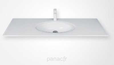 Glass 120-26 Plan vasque en verre sur mesure