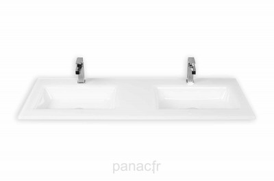 Glass 120D-03 Plan vasque en verre double