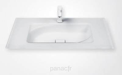 Glass 120-22 Plan vasque en verre sur mesure