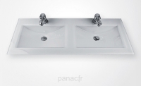 Glass 120D-05 Plan vasque en verre double