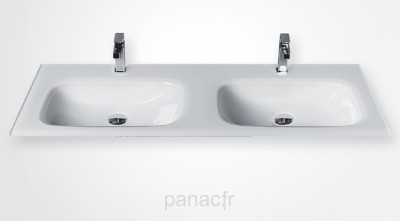 Glass 120D-06 Plan vasque en verre double