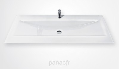 Glass 130-01 Plan vasque en verre sur mesure