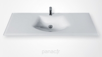 Glass 130-08 Plan vasque en verre sur mesure