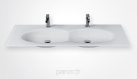 Glass 130D-01 Plan vasque en verre double