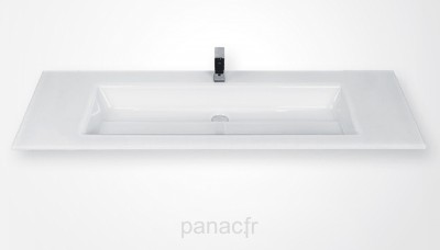 Glass 140-04 Plan vasque en verre sur mesure