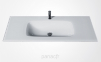 Glass 140-06 Plan vasque en verre sur mesure
