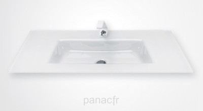 Glass 140-09 Plan vasque en verre sur mesure