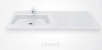 Glass 140-09 L Plan vasque en verre gauche