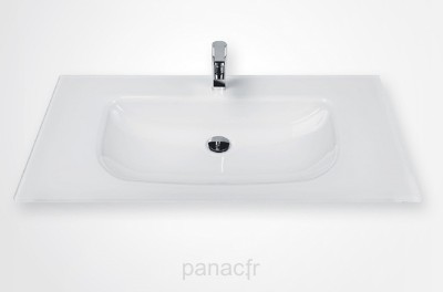 Glass 140-10 Plan vasque en verre sur mesure