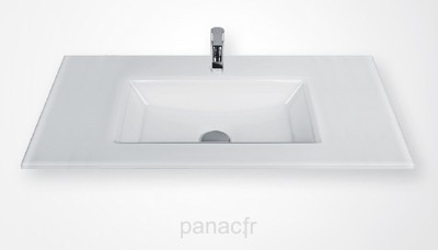 Glass 140-11 Plan vasque en verre sur mesure