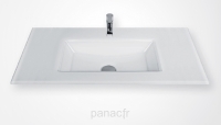 Glass 140-11 Plan vasque en verre sur mesure