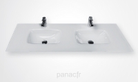 Glass 140D-24 Plan vasque en verre double