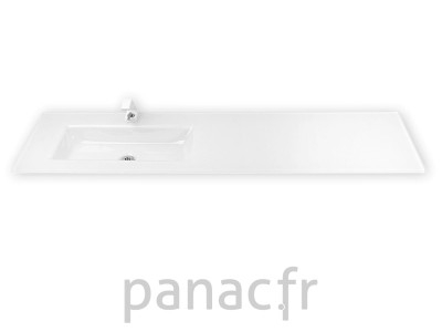 Glass 160-02-L Plan vasque en verre gauche